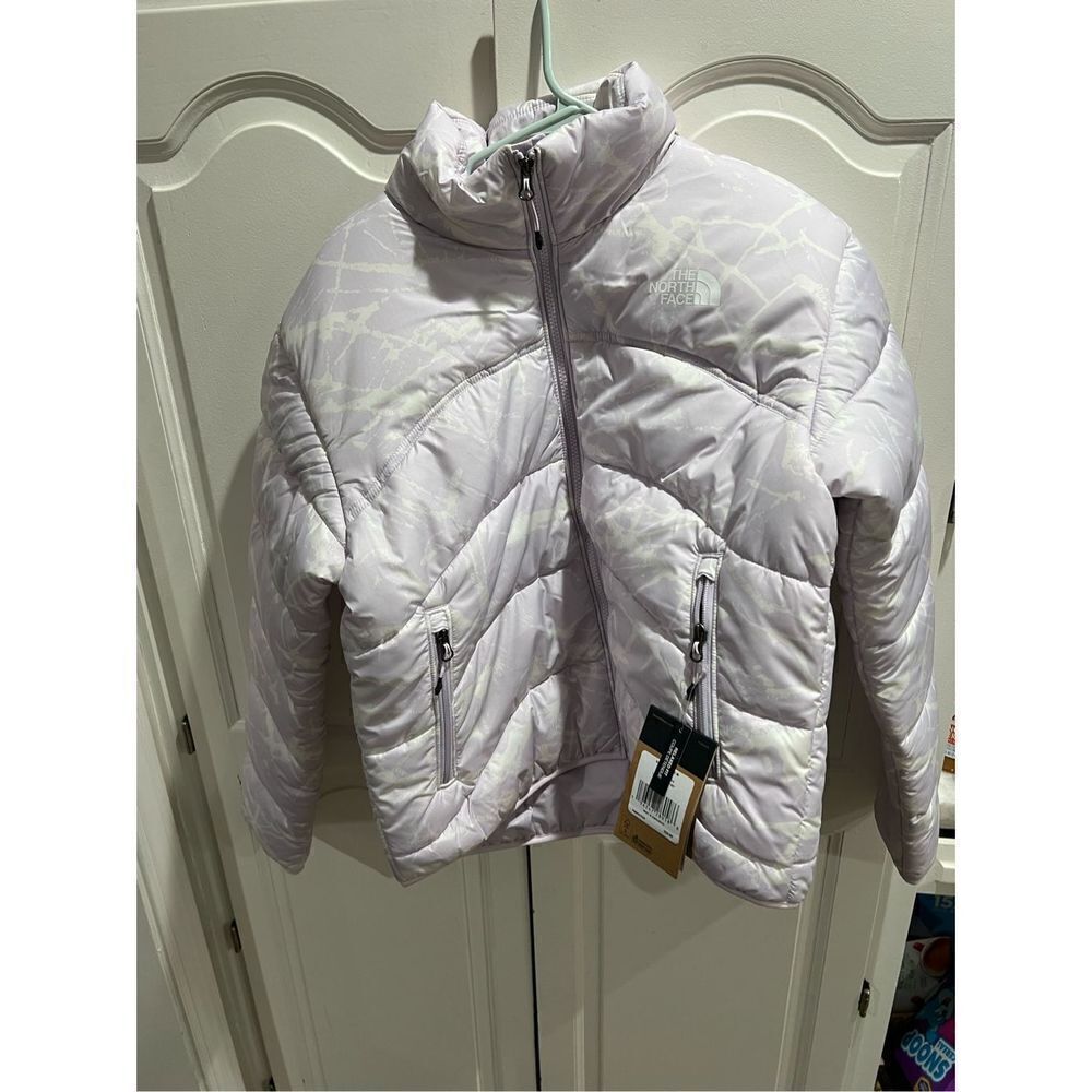 The North Face NSE 2000 lavender white marble puffer jacket Medium